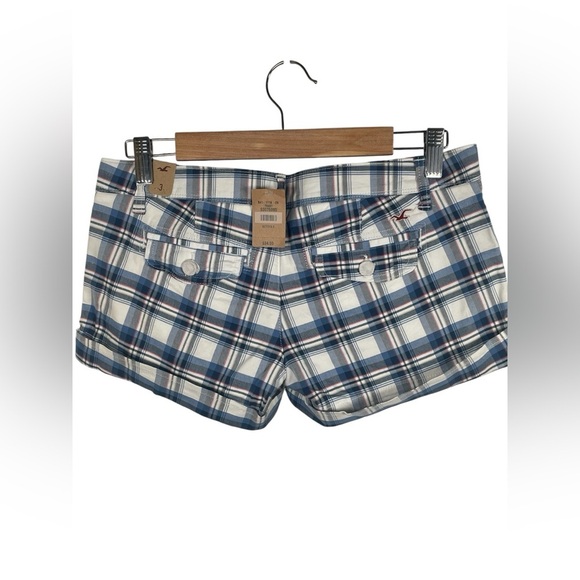 SOLD Hollister Y2K Preppy Bundle Of 2 Green Blue White Plaid Micro Mini...Shorts - Picture 3 of 16
